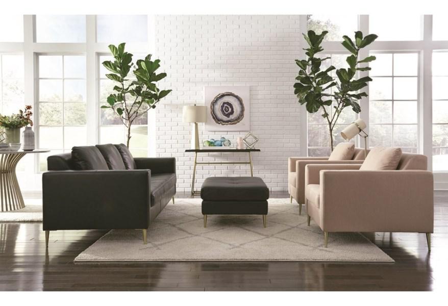 Palliser Furniture Sherbrook Leather Rectangular Ottoman - Orbit Furniture (Richmond,BC)