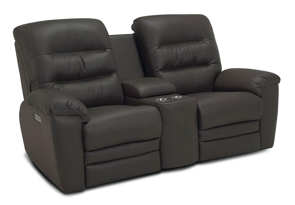 Palliser Keiran Console Loveseat Power with Cupholder and Power Headrest - Orbit Furniture (Richmond,BC)