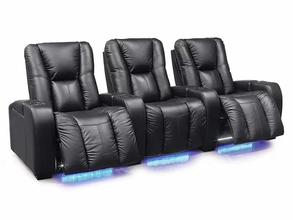 Palliser Media 3 Seats Straight Right Hand Facing Manual Recliner Sectional - Orbit Furniture (Richmond,BC)