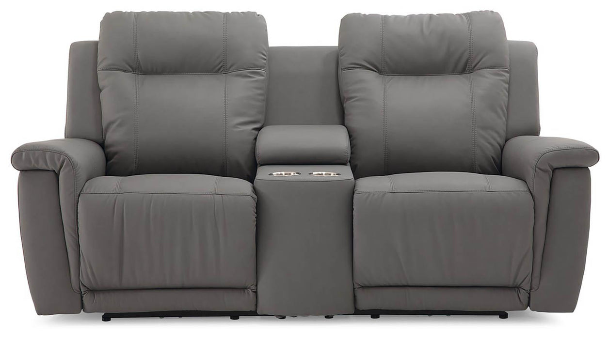 Palliser Riley Console Loveseat Power with Cupholder and Power Headrest - Orbit Furniture (Richmond,BC)