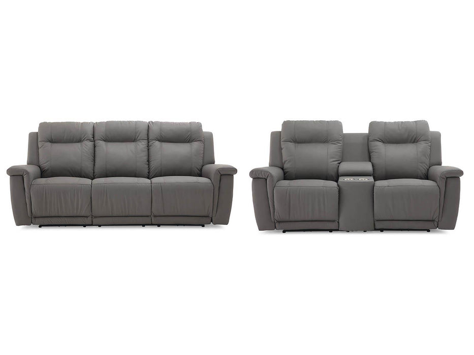 Palliser Riley Console Loveseat Power with Cupholder and Power Headrest - Orbit Furniture (Richmond,BC)