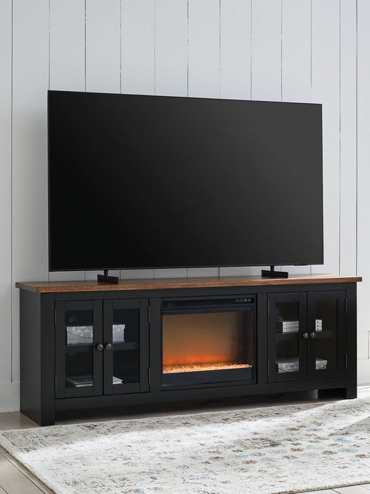 Wildenauer 76" TV Stand with Electric Fireplace - Orbit Furniture (Richmond,BC)