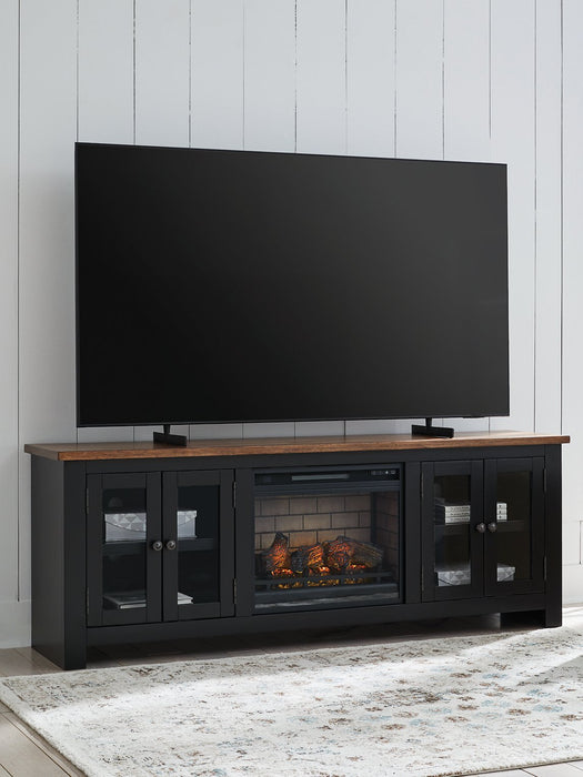 Wildenauer 76" TV Stand with Electric Fireplace - Orbit Furniture (Richmond,BC)