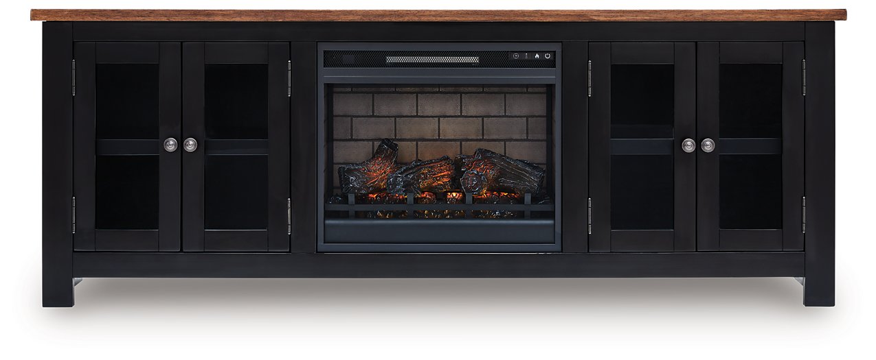 Wildenauer 76" TV Stand with Electric Fireplace - Orbit Furniture (Richmond,BC)