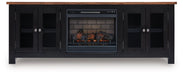 Wildenauer 76" TV Stand with Electric Fireplace - Orbit Furniture (Richmond,BC)